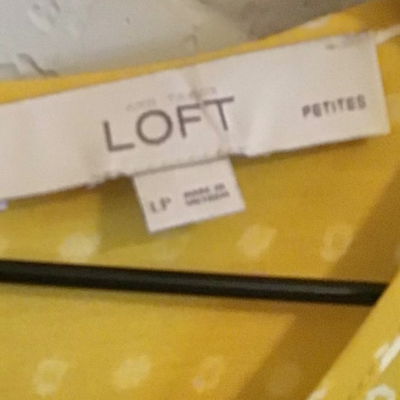 Loft mixed media yellow top - Picture 4 of 6